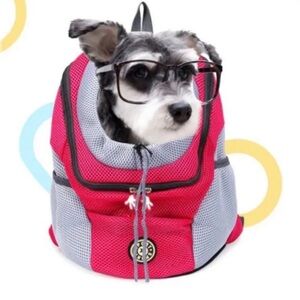 Mesh dog carrier backpack